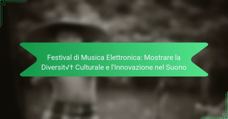 Festival di Musica Elettronica: Mostrare la Diversità Culturale e l’Innovazione nel Suono